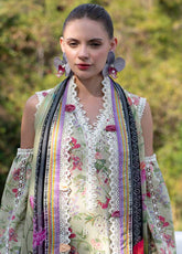 Printkari By AJR Couture Embroidered Lawn 3 Piece Unstitched Suit AJR25PL AJR-12-PINK PETAL